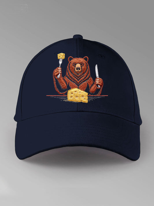 Unisex Bears Eating Cheese Football Lover Print Hat