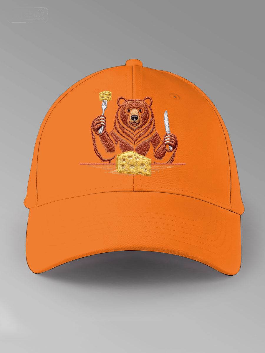 Unisex Bears Eating Cheese Football Lover Print Hat