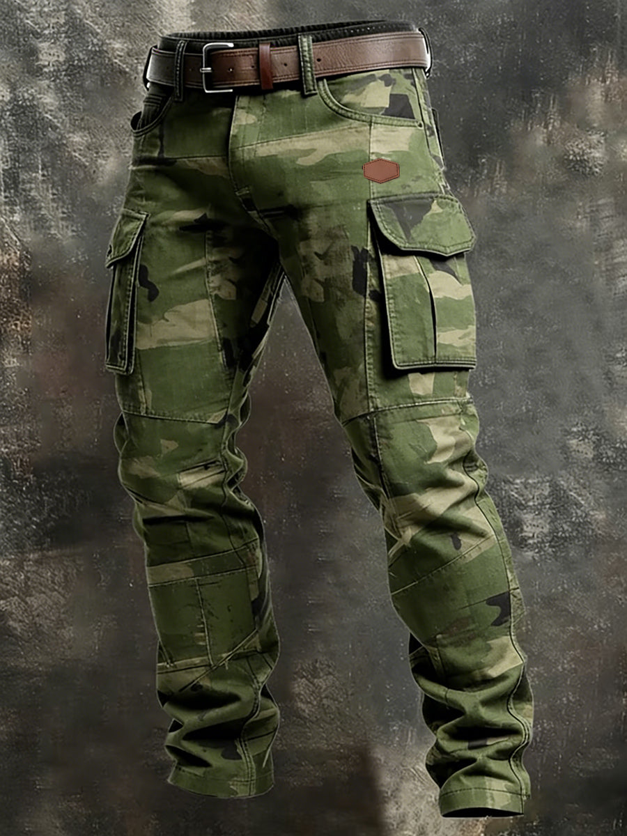 Men's Retro Business Style Casual Work Trousers