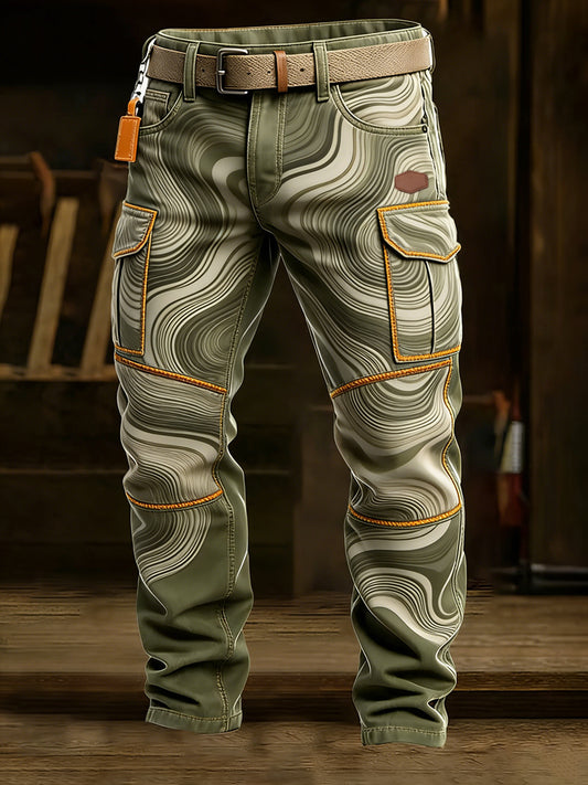 Men's Retro Business Style Casual Work Trousers