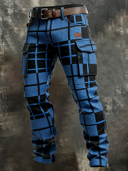 Men's Retro Business Style Casual Work Trousers