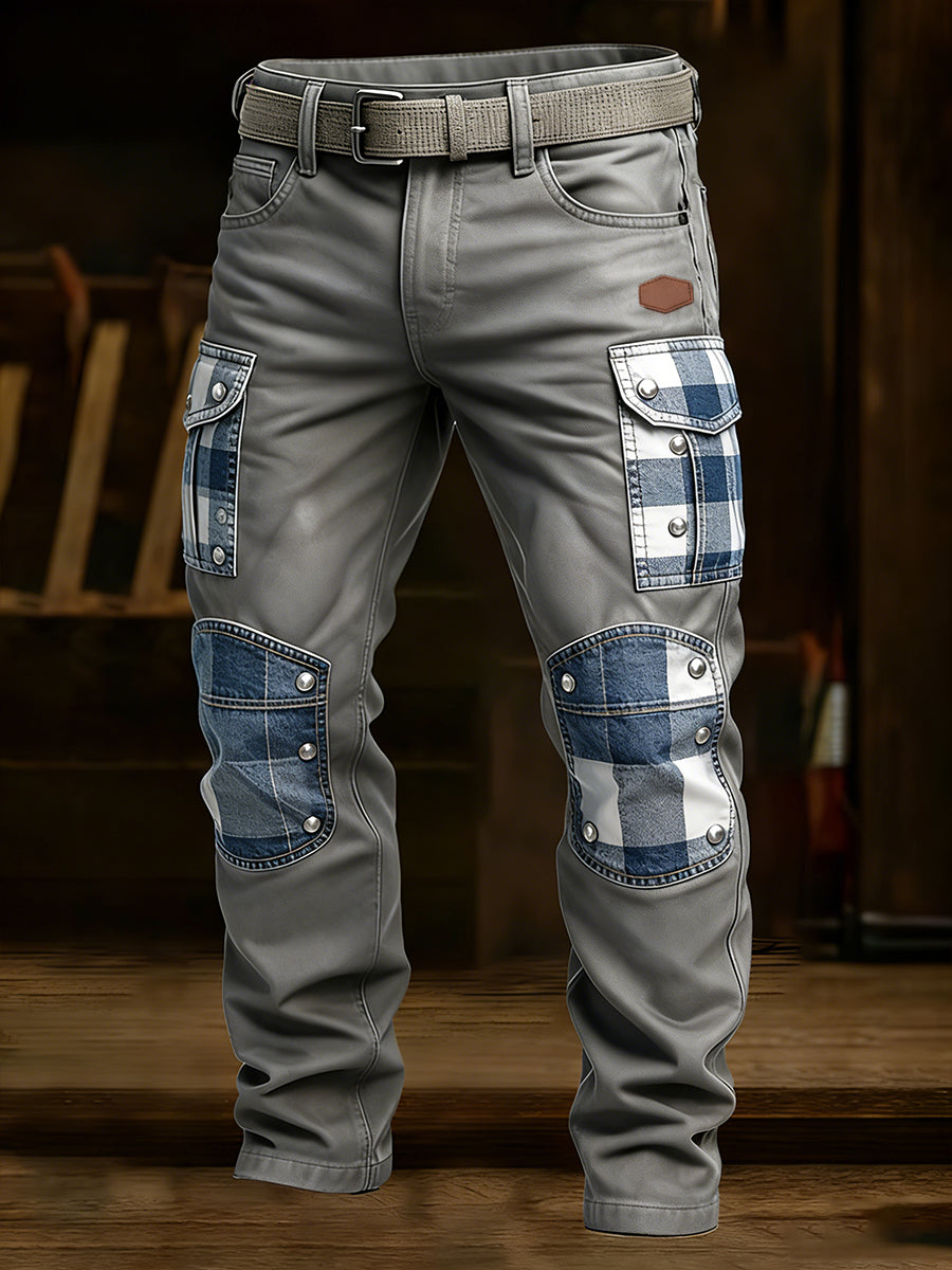 Men's Retro Business Style Casual Work Trousers