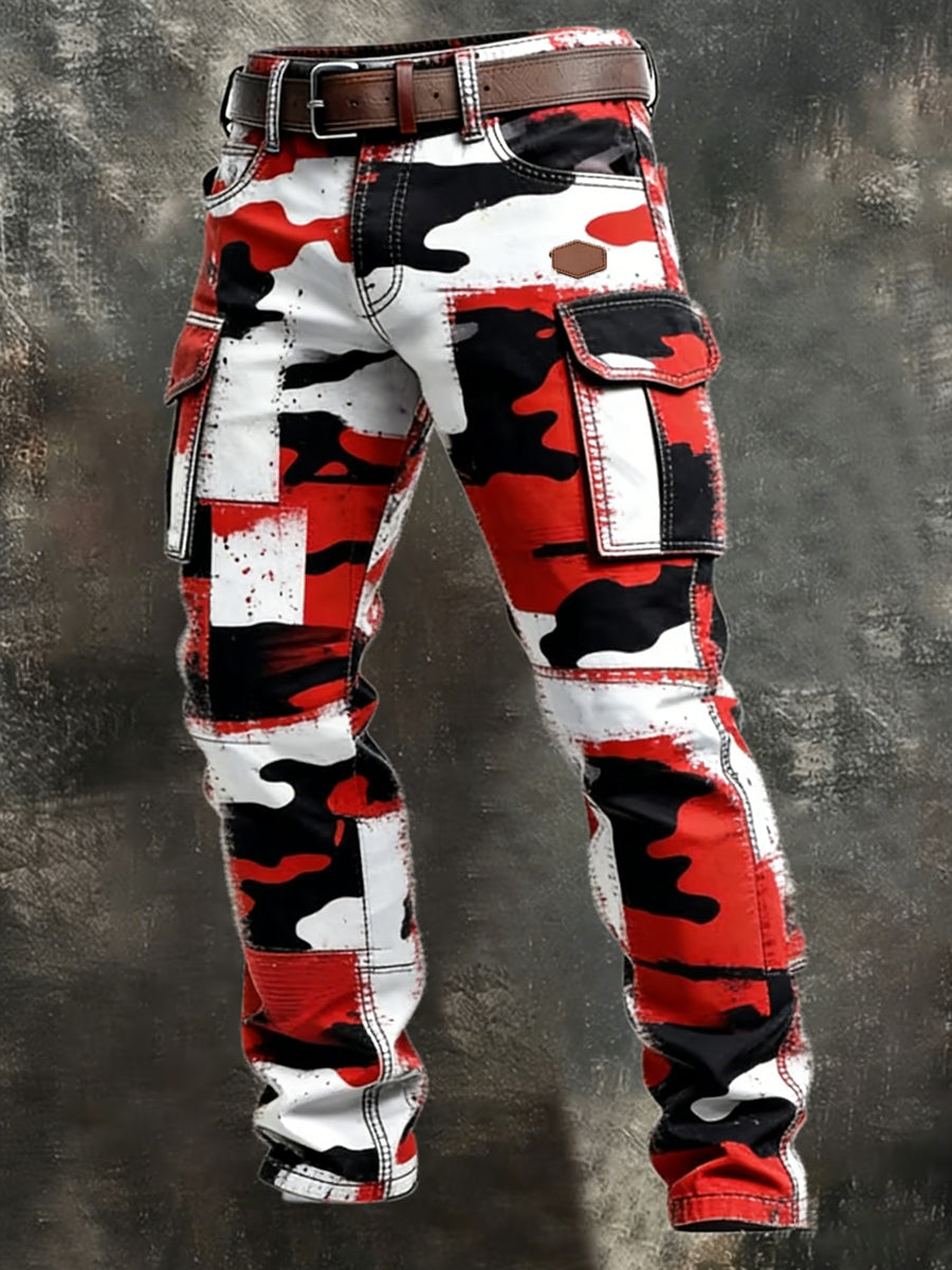 Men's Retro Business Style Casual Work Trousers