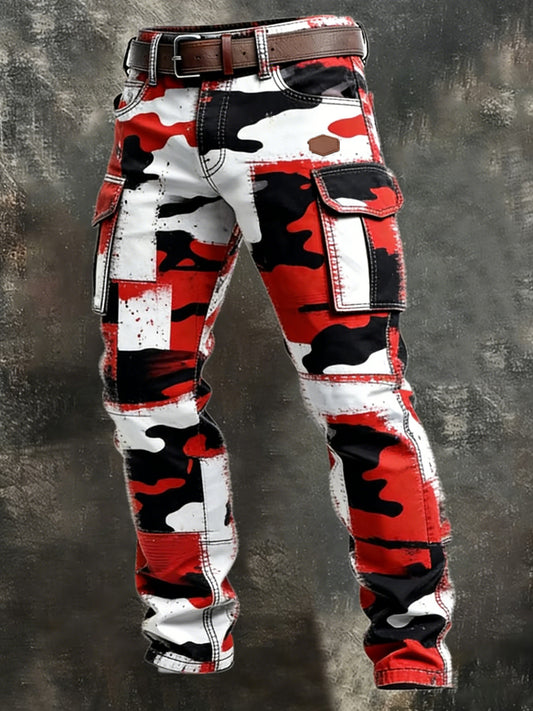 Men's Retro Business Style Casual Work Trousers