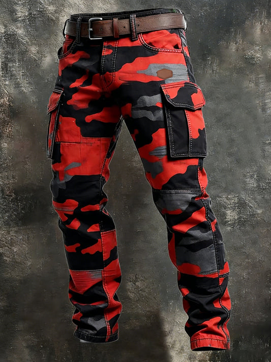 Men's Retro Business Style Casual Work Trousers