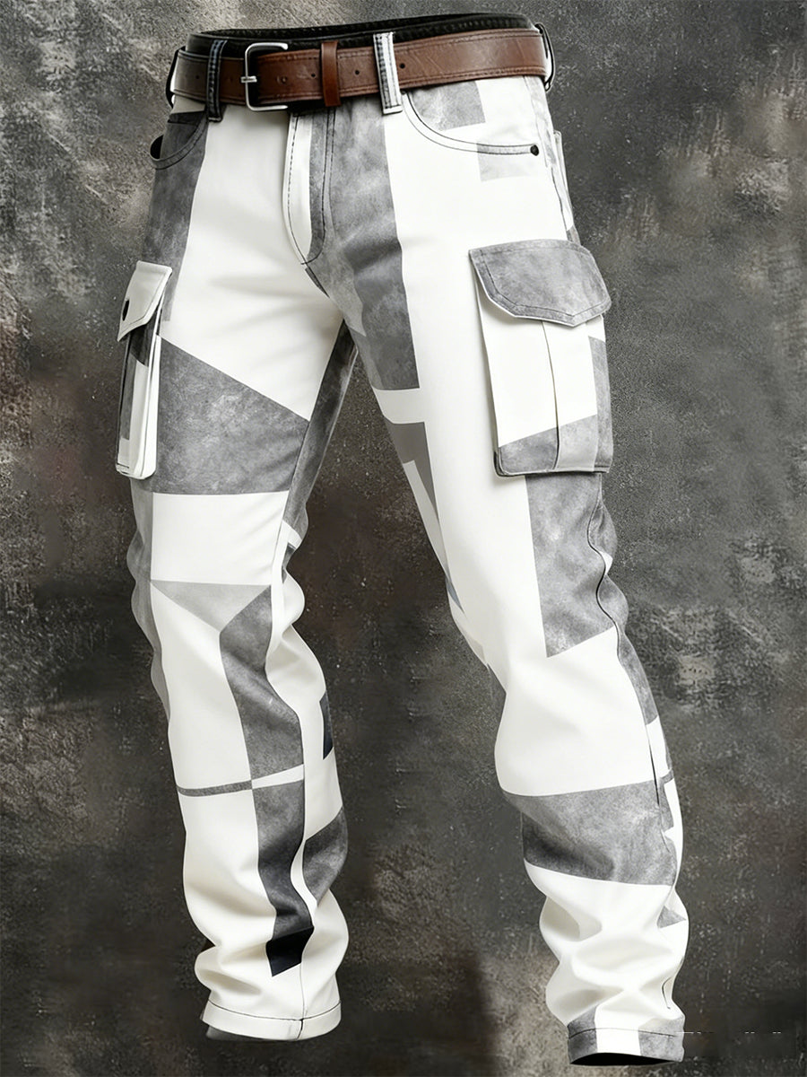 Men's Retro Business Style Casual Work Trousers