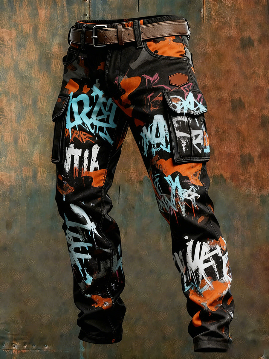 Men's Retro Business Style Casual Work Trousers