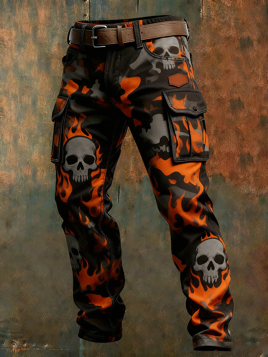 Men's Retro Business Style Casual Work Trousers