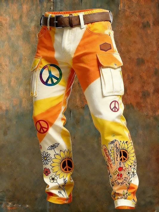 Men's Retro Business Style Casual Work Trousers