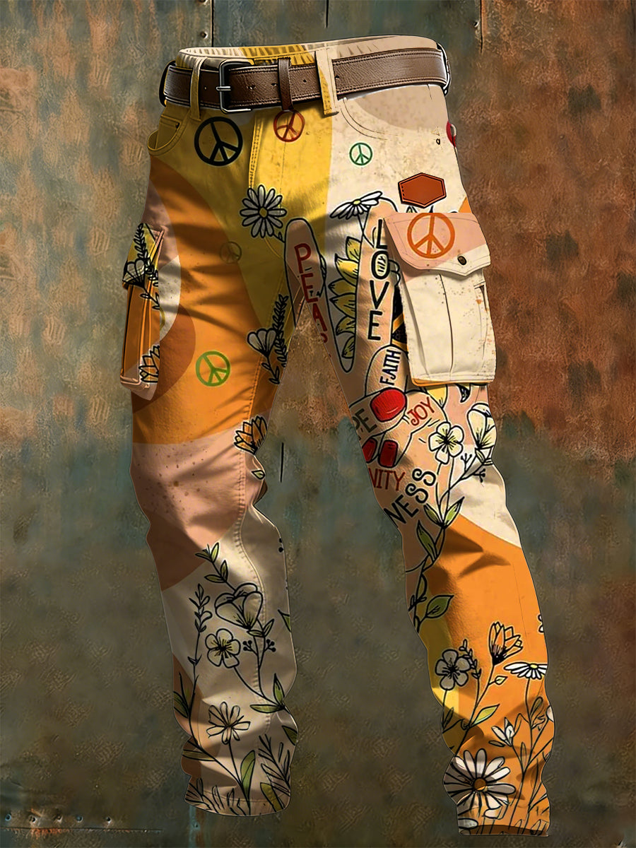 Men's Retro Business Style Casual Work Trousers