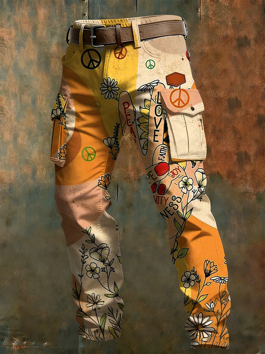 Men's Retro Business Style Casual Work Trousers