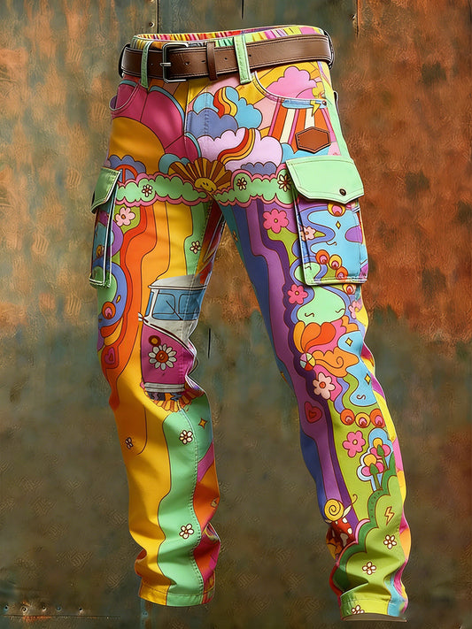 Men's Retro Business Style Casual Work Trousers