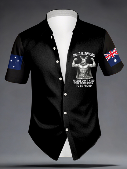 Men's Aussie Flag Proud Printed Shirt