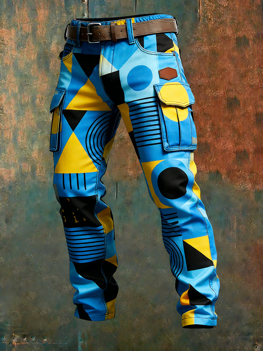 Men's Retro Business Style Casual Work Trousers