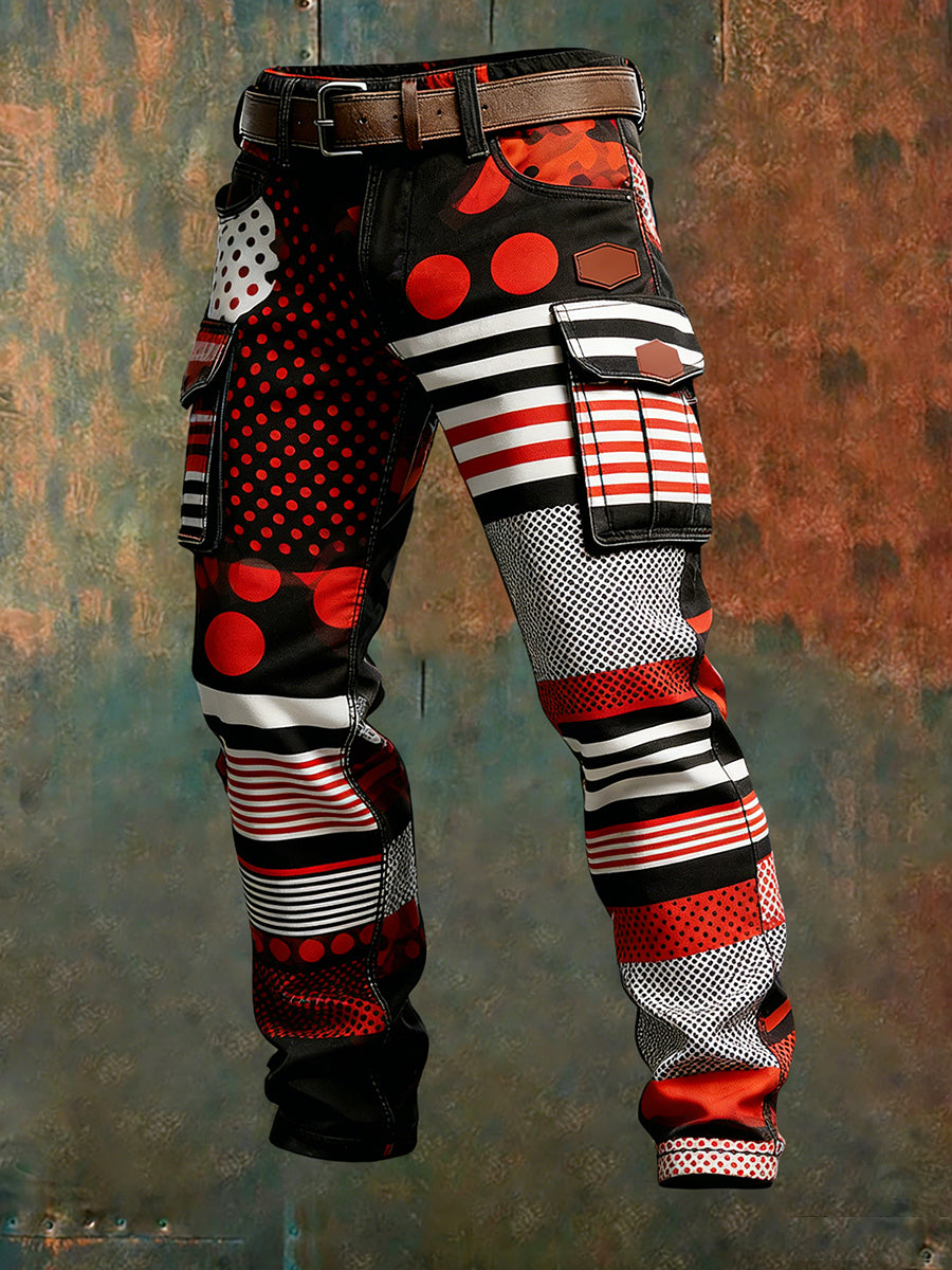 Men's Retro Business Style Casual Work Trousers