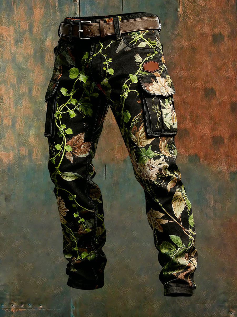 Men's Retro Business Style Casual Work Trousers