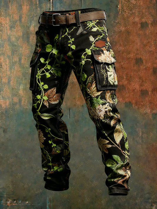 Men's Retro Business Style Casual Work Trousers