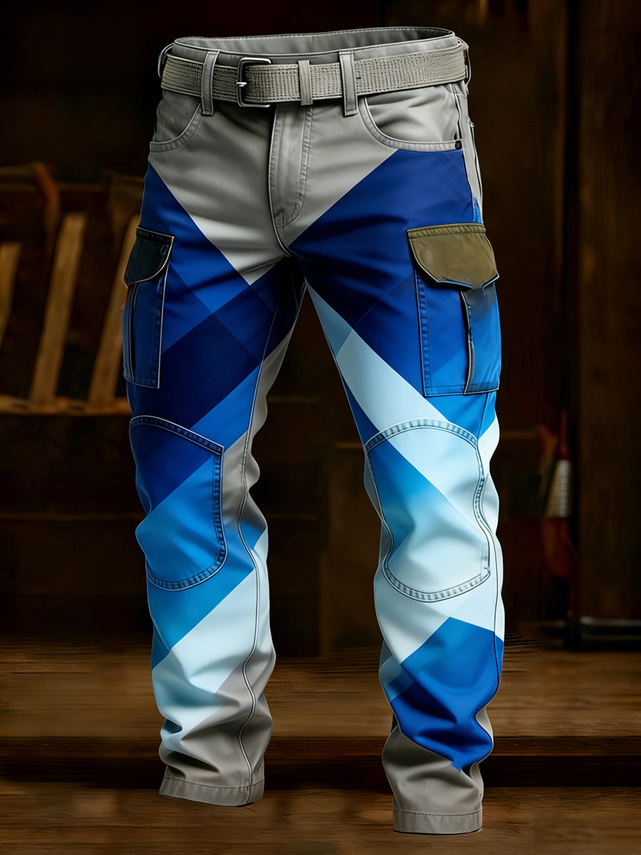 Men's Retro Business Style Casual Work Trousers