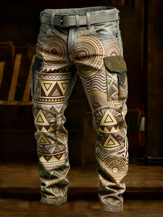 Men's Retro Business Style Casual Work Trousers