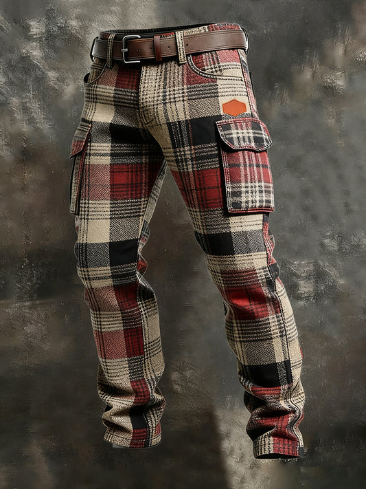 Men's Retro Business Style Casual Work Trousers