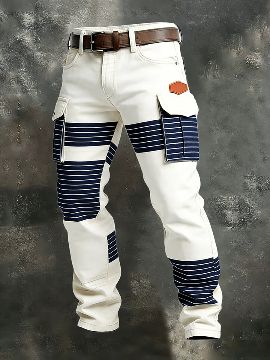 Men's Retro Business Style Casual Work Trousers