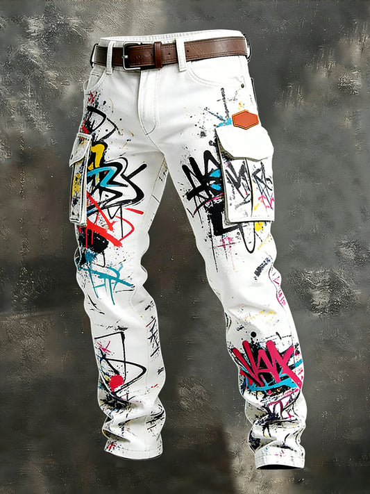 Men's Retro Business Style Casual Work Trousers