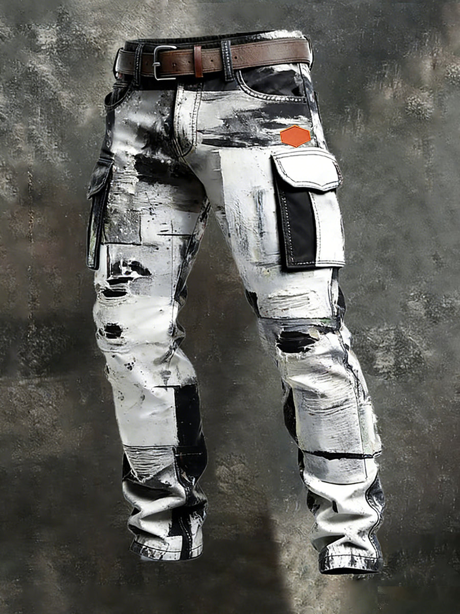 Men's Retro Business Style Casual Work Trousers