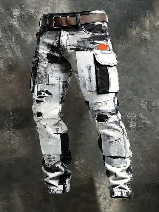 Men's Retro Business Style Casual Work Trousers