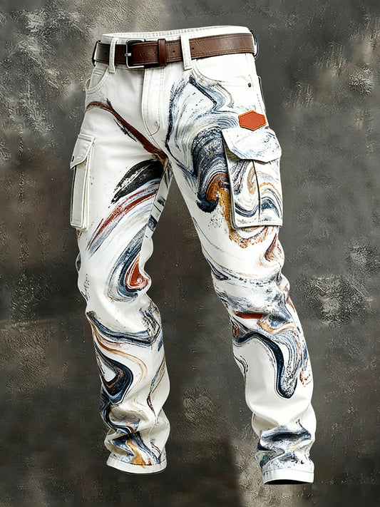 Men's Retro Business Style Casual Work Trousers