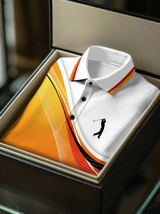 Men's Business Style Polo Collar Casual Short Sleeved Shirt