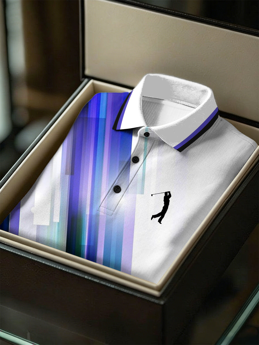 Men's Business Style Polo Collar Casual Short Sleeved Shirt