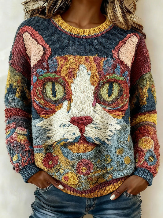 Women's Art Cat Vintage Tops