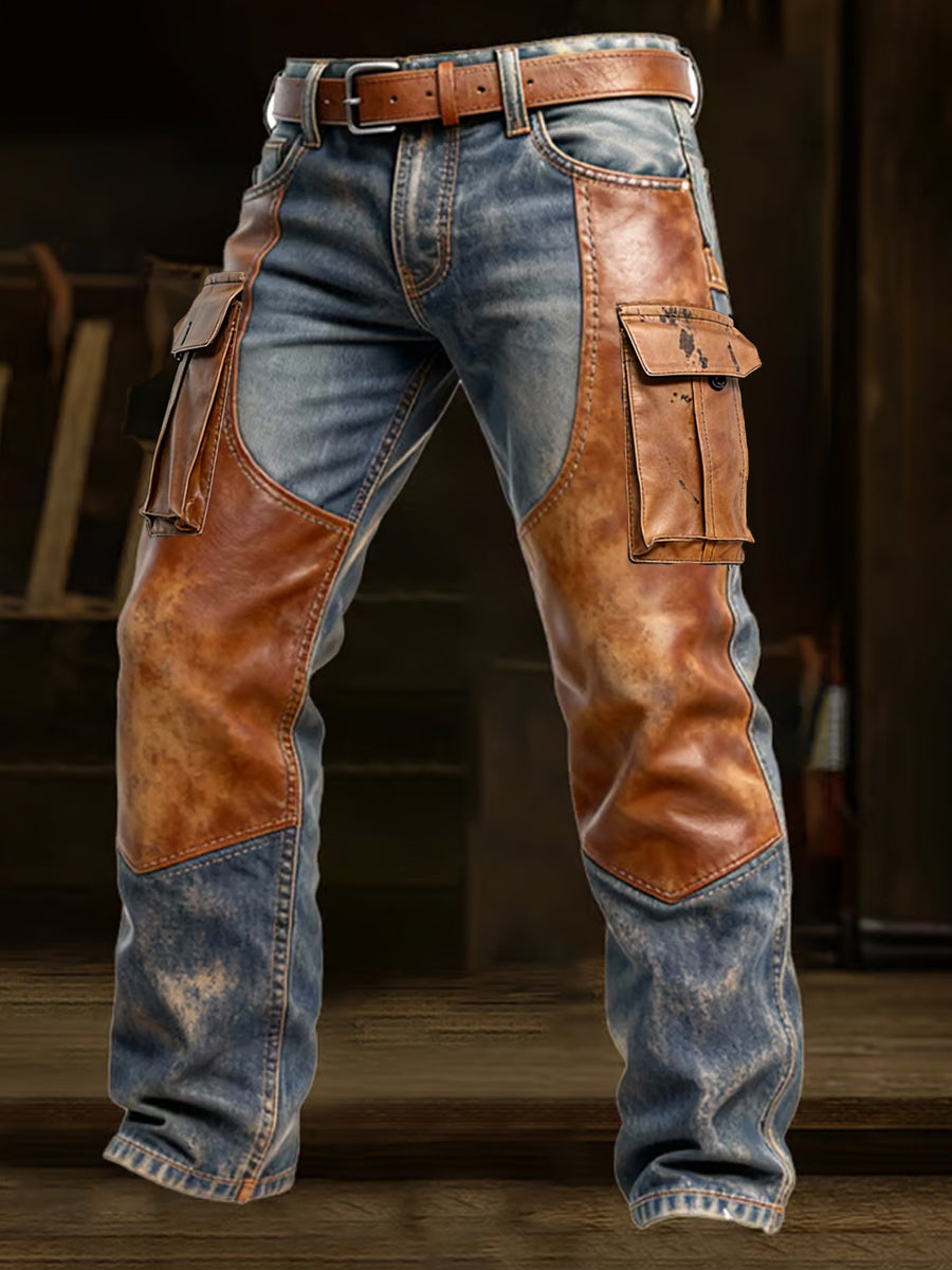 Men's Retro Business Style Casual Work Trousers