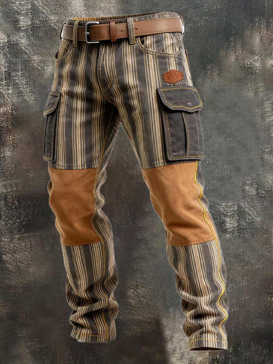 Men's Retro Business Style Casual Work Trousers