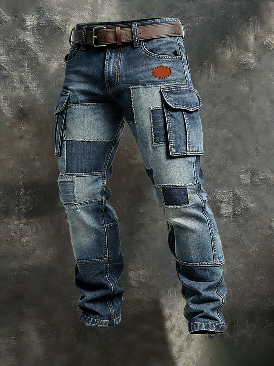 Men's Retro Business Style Casual Work Trousers