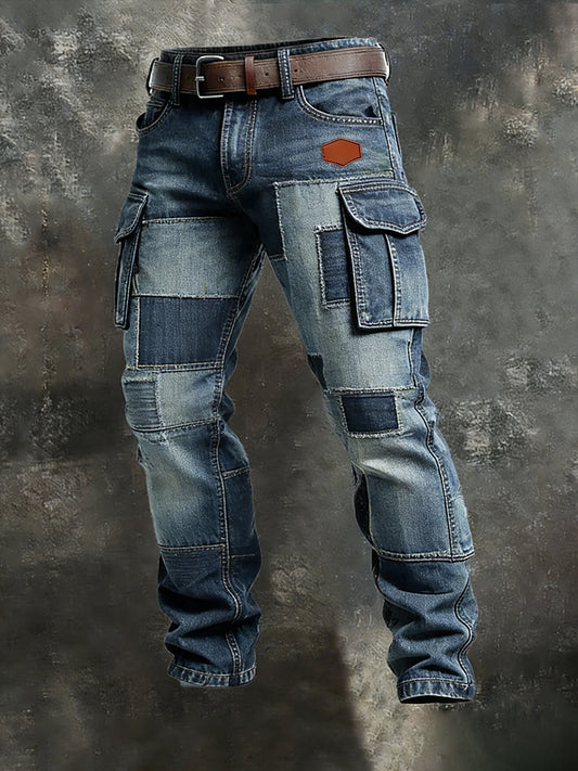 Men's Retro Business Style Casual Work Trousers