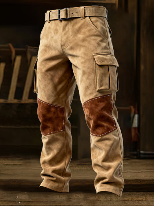 Men's Retro Business Style Casual Work Trousers