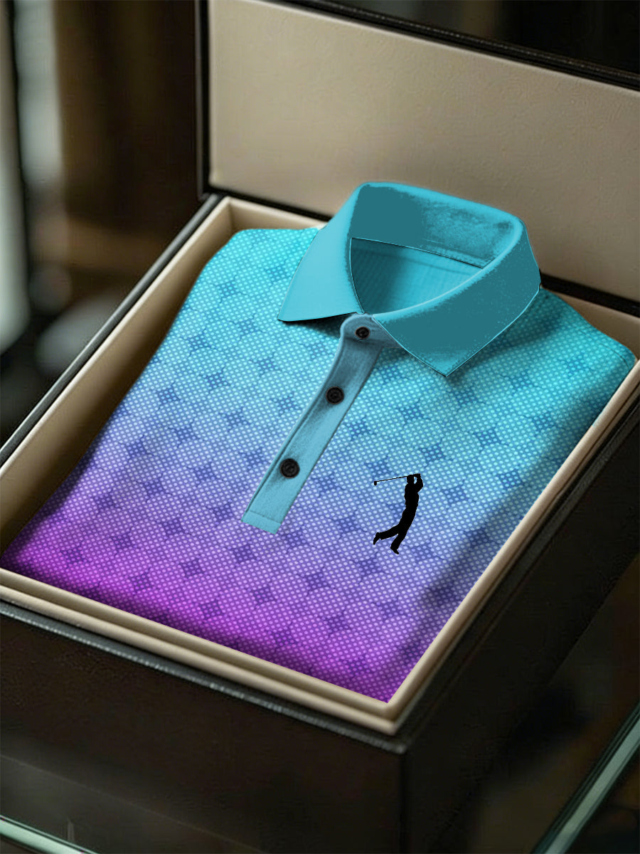 Men's Business Style Polo Collar Casual Short Sleeved Shirt