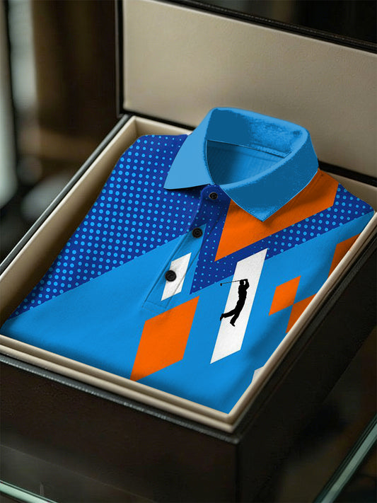 Men's Business Style Polo Collar Casual Short Sleeved Shirt