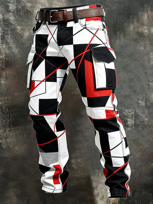 Men's Retro Business Style Casual Work Trousers