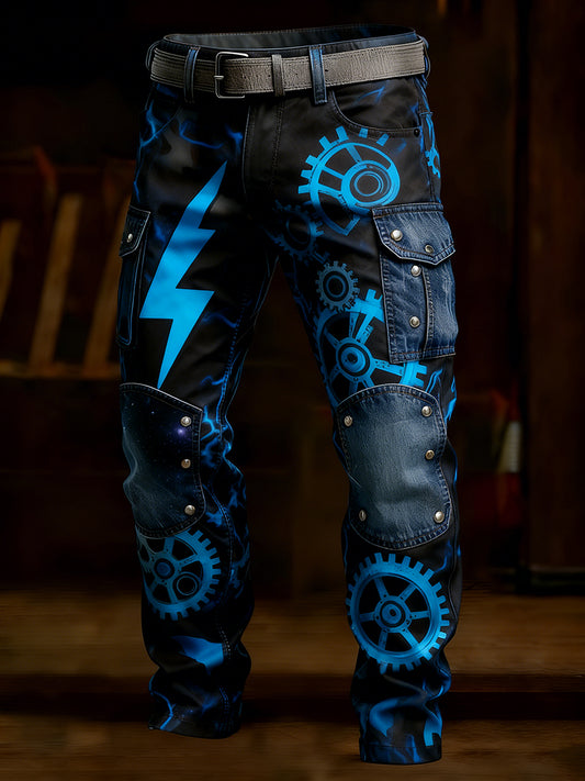 Men's Retro Business Style Casual Work Trousers