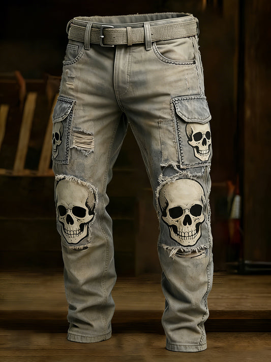 Men's Retro Business Style Casual Work Trousers