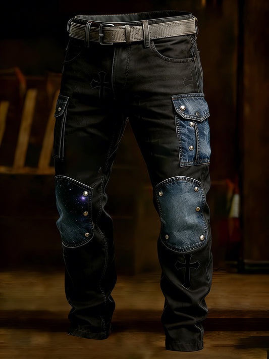 Men's Retro Business Style Casual Work Trousers