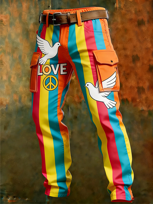 Men's Retro Business Style Casual Work Trousers