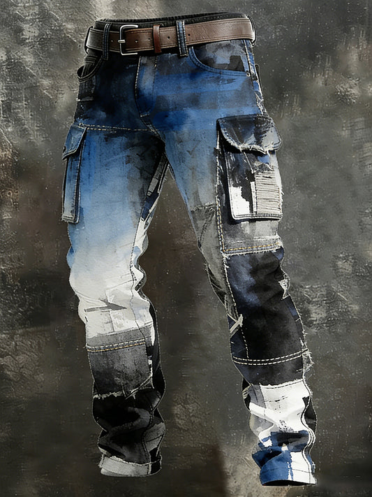 Men's Retro Business Style Casual Work Trousers