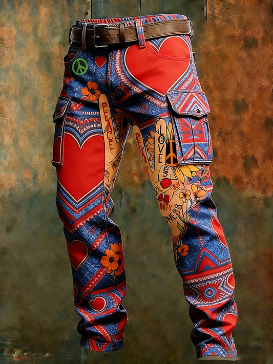 Men's Retro Business Style Casual Work Trousers