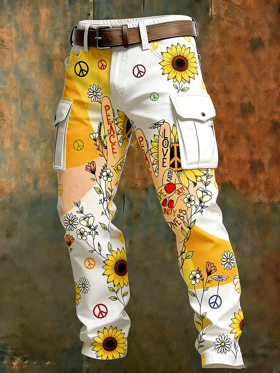 Men's Retro Business Style Casual Work Trousers