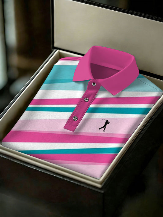 Men's Vintage Business Style Printed Casual Polo Shirt