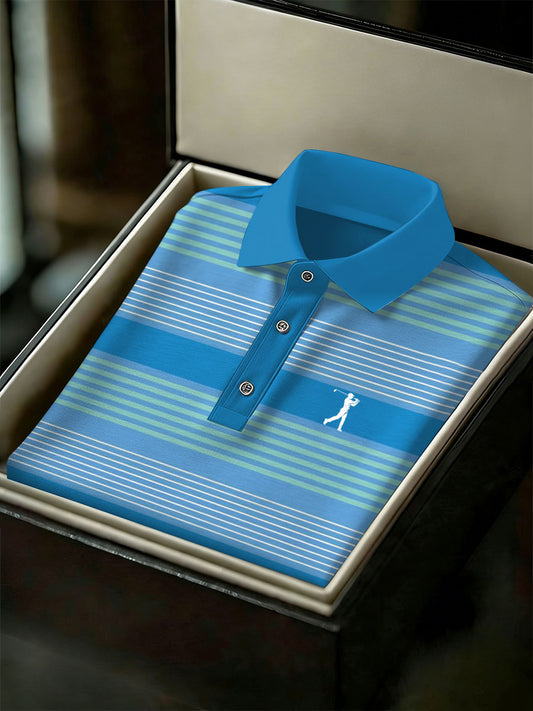 Men's Vintage Business Style Printed Casual Polo Shirt