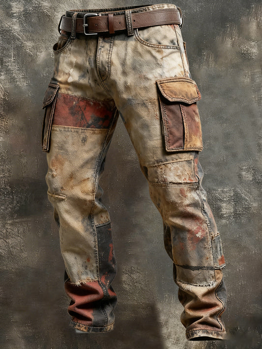 Men's Retro Business Style Casual Work Trousers